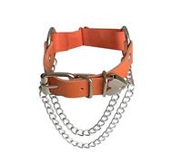 Bracelet En Cuir pour Homme Manchette Gothique En Cuir pour Femme Bracelets Punk Brassards Bracelets Ajustables Manchette Gothique Bracelet Rigide Bijoux D'Halloween Cadeaux Orange