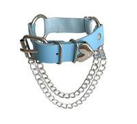 Bracelet En Cuir pour Homme Manchette Gothique En Cuir pour Femme Bracelets Punk Brassards Bracelets Ajustables Manchette Gothique Bracelet Rigide Bijoux D'Halloween Cadeaux Bleu Clair