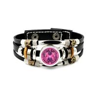 Bracelet En Cuir Pour Hommes, Bracelet Tressé Polyvalent En Cuir Cyber Neon Multicouche, Inspiré De L'Aura Des Anges Gémeaux Et De L'Univers. Bijou Ethnique Fait Main, Idéal Comme Cadeau D'Ami