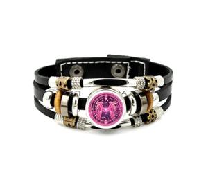 Bracelet En Cuir Pour Hommes, Bracelet Tressé Polyvalent En Cuir Cyber Neon Multicouche, Inspiré De L'Aura Des Anges Gémeaux Et De L'Univers. Bijou Ethnique Fait Main, Idéal Comme Cadeau D'Ami
