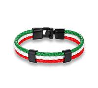 Bracelet En Cuir Pour Hommes, Mexique Russie Italie Drapeau National Espagnol Bracelet Cuir Hommes Femmes Bangle Bracelet Fait Main Cadeau Amitié Couple Brillant Festival Accessoires Présente L'Ami
