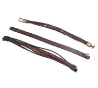 Bracelet En Cuir Serti De 3 Pièces Marron Foncé
