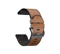 Bracelet En Cuir Silicone 22 26 Mm Adapté For Garmin/Fenix 6X 6 Pro Instinct 2X Bracelet À Ajustement Rapide Adapté For Fenix 7 7X 5 5X Plus Correa(Brown,26mm)