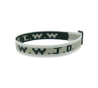Bracelet en cuir simple W.W.J.D. Monogramme imprimé Bracelet de poignet Webbing Unisexe Bracelet réglable Bracelet photo, taille unique, Nylon, Pas de gemme