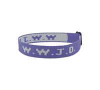 Bracelet en cuir simple W.W.J.D. Monogramme imprimé Bracelet de poignet Webbing Unisexe Bracelet réglable Bracelet photo, taille unique, Nylon, Pas de gemme
