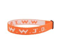 Bracelet en cuir simple W.W.J.D. Monogramme imprimé Bracelet de poignet Webbing Unisexe Bracelet réglable Bracelet photo, taille unique, Nylon, Pas de gemme