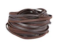 Bracelet en Cuir Souple, 10 m x 5 mm Cordon en Cuir Plat, Cordon en Souple, Ceinture en Plat pour Bracelet, Collier, Fabrication de Bijoux, Sangle de Bottes, Outils de Bricolage, Marron