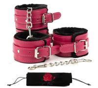 Bracelet en cuir souple pour poignet ou cheville - Style rétro - Couleur rose