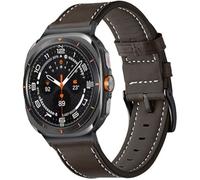 Bracelet en cuir Stravo - Compatible avec Samsung Galaxy Watch Ultra / Ultra 2025 - Bracelet en cuir véritable - Café