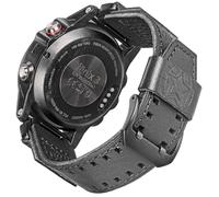 Bracelet en cuir tendance de 22 mm, compatible avec Fenix 8 AMOLED/8 Solar 47 mm/7/6/5/Instinct 3 45 mm/Forerunner 965,design classique avec boucle réglable, pour le sport et les affaires, pour hommes