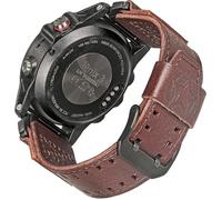 Bracelet en cuir tendance de 22 mm, compatible avec Fenix 8 AMOLED/8 Solar 47 mm/7/6/5/Instinct 3 45 mm/Forerunner 965,design classique avec boucle réglable, pour le sport et les affaires, pour hommes
