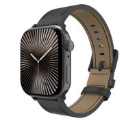 Bracelet en cuir Timeless pour Apple Watch 44/45/46/49mm, noir