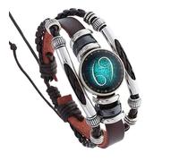 Bracelet En Cuir Tressé À La Main, Motif Constellation Du Zodiaque, Pour Femme Et Homme. Bracelet Fluorescent Tissé, Signe Du Zodiaque, Idéal Pour Les Couples Et Les Meilleurs Amis. Bijou D'Anni