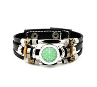 Bracelet En Cuir Tressé À Plusieurs Couches, Ajustable, Avec Un Motif De Circuit Imprimé Représentant Un Signal Cybernétique Poissons. Style Punk Ethnique, Fait Main. Accessoire D'Amitié, Cadeau