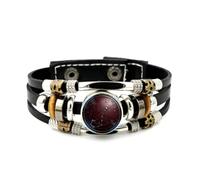 Bracelet En Cuir Tressé À Plusieurs Couches, Ajustable, Motif Carte Du Scorpion, Finition Mate Cyber Relief, Style Punk Ethnique, Fait Main. Accessoire D'Amitié, Cadeau D'Anniversaire Ou De Noël.