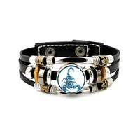 Bracelet En Cuir Tressé À Plusieurs Couches, Ajustable, Orné D'Un Motif Tête De Mort Scorpion Et D'Épines. Style Punk Ethnique, Fait Main. Accessoire D'Amitié, Cadeau D'Anniversaire Ou De Noël.