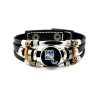 Bracelet En Cuir Tressé À Plusieurs Couches, Orné Du Symbole Du Scorpion, Avec Cristaux De Glace Et Éclair. Style Punk Ethnique, Fait Main. Accessoire D'Amitié, Cadeau D'Anniversaire Ou De Noël.