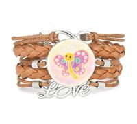 Bracelet En Cuir Tressé,Ajustable,Orné D'Un Papillon Et D'Une Nébuleuse, | Multistrat,Punk,Bracelet,Fait main,Offre,Bangle,Accessoire,Amie,Amoureux,Ethnique,Amitié,Anniversaire,Noël,Musique,Art