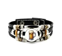 Bracelet En Cuir Tressé Ajustable, Style Ethnique, Fait Main, Avec Effet De Diffraction Spectrale Dynamique, Idéal Pour Un Festival De La Bière En Été. Accessoire D'Amitié, Cadeau D'Anniversaire