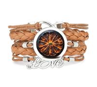 Bracelet En Cuir Tressé Marron,Symbole D'Amitié,Orange Et Fruit,Avec Brel