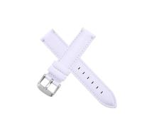 Bracelet en cuir véritable 12 14 16 17 18 20 22 24 mm, compatible avec les bracelets for DW Daniel Wellington(White-Silvery-K4,20mm)