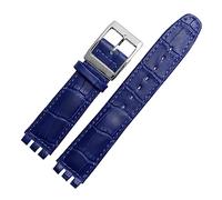 Bracelet en Cuir véritable 17mm for Bracelet de Montre Swatch Hommes Femmes Bracelet Accessoires de Bracelet de Montre (Color : Royal Blue, Size : 17mm)