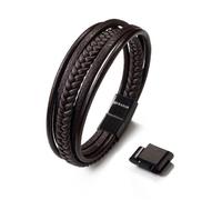 SERASAR Bracelet 'Braid' marron, Taille 23 cm