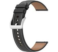 Bracelet Cuir pour Galaxy Watch 3 45mm Huawei Watch GT3 GT2 46mm Noir