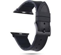 Bracelet en cuir véritable + silicone noir pour votre Apple Watch Series 3/2/1 38mm/Series 4 40mm G