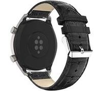 Bracelet en cuir véritable texture crocodile de 22 mm noir pour votre Huawei Watch GT/Watch 2 Pro/Honor Watch Magic G