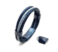 Bracelet en cuir véritable tressé avec boucle physique durable pour garçons/filles/hommes/femmes | Accessoire personnalisé parfait pour la fierté nationale ou l'esprit sportif | Comprend un kit