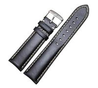Bracelet en cuir vintage fait main de 18 à 24 mm avec une boucle ardillon en acier durable, résistant et adapté à un usage quotidien.,21 mm