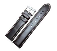 Bracelet en cuir vintage fait main de 18 à 24 mm avec une boucle ardillon en acier durable, résistant et adapté à un usage quotidien.,22 mm