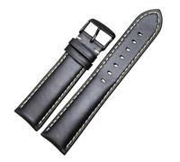 Bracelet en cuir vintage fait main de 18 à 24 mm avec une boucle ardillon en acier durable, résistant et adapté à un usage quotidien.,24 mm