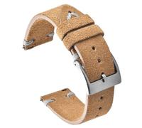 Bracelet en daim fait à la main - Libération rapide 20/22 mm pour marques de montres haut de gamme, 22mm, Acétate, Pas de pierre précieuse