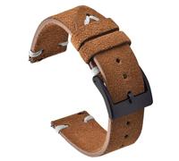 Bracelet en daim fait à la main - Libération rapide 20/22 mm pour marques de montres haut de gamme, 22mm, Acétate, Pas de pierre précieuse