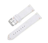Bracelet en daim pour homme, 18 mm, 20 mm, 22 mm, longueur 20 cm, cousu main, style décontracté, accessoires universels interchangeables.,Blanc,18 mm