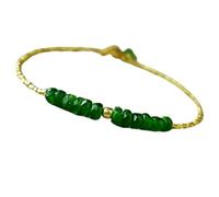 Bracelet en diopside chromé, perles à facettes de 3,5 à 4 mm, forme rondelle, fermoir plaqué or de 17,8 cm, pour hommes et femmes | LK_STACK_01948