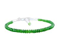 Bracelet en diopside chromé, perles à facettes de 3,5 mm, forme rondelle, fermoir plaqué argent réglable de 17,8 cm, pour hommes et femmes | LK_STACK_01952
