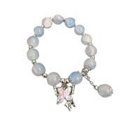 Bracelet en émail coloré papillon fait à la main pour femme - Bracelet pour femme - Fissure de glace - Perles de fleurs cassées - Boucles d'oreilles - É, taille unique, Plastique, Pas de gemme