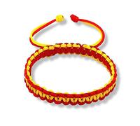 Bracelet en fil drapeau de l'Espagne pour homme et femme | Fil de nylon tressé | Bracelet nautique avec drapeau de l'Espagne | Cordon macramé, 16 centímetros, Nylon, Sans pierre