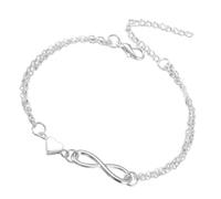 Bracelet en forme de cœur - Chaîne robuste faite à la main en avec cœur d'amour, élégant et réglable pour les rendez-vous, le camping, les voyages, la plage, les cocktails, Refer to