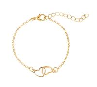 Bracelet en forme de cœur réglable en alliage pour femme - Fermeture sécurisée - Symbole d'amour romantique - Cadeau de Saint-Valentin - Poignet de dame, Alliage, Pierre secondaire