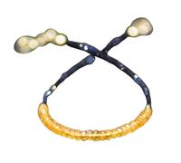 Bracelet en grenat mandarin et spinelle noir, perles facettées de 2 à 3 mm, taille ronde, fermoir plaqué argent réglable de 17,8 cm, pour hommes et femmes | LK_STACK_08165