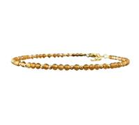 Bracelet en grenat spessartine, perles rondes à facettes de 3 mm, fermoir plaqué or de 17,8 cm, pour hommes et femmes | LK_STACK_06238