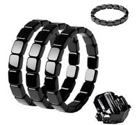 Bracelet en hématite Clasibelab pour homme, style minimaliste, soutien naturel pour stimuler l'énergie, améliorer la concentration et augmenter la confiance quotidienne, Standard 7.48 in, Pas de gemme