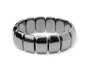 Bracelet en hématite Hemys, Bracelets étirables en pierre d'hématite avec perles, Hématites authentiques en pierre pour l'énergie du guerrier - Récupérez votre audace et votre confiance, Cadeau pour