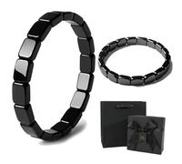 Bracelet en hématite légendaire pour homme avec pierres d'hématite canalisant l'énergie primale et améliorant la vitalité, améliore la clarté mentale et la concentration, cadeau pour papa, mari, petit