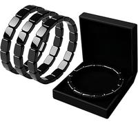 Bracelet en hématite neutre, bracelet élastique à perles carrées en hématite naturelle, design simple et élégant, offert à la personne la plus précieuse, taille unique, Hématite, 0