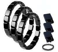 Bracelet En HéMatite Pour Hommes, Bracelet En Perles Extensibles En Pierre D'HéMatite Naturelle, RéCupéRez Votre Confiance Masculine,3PCS